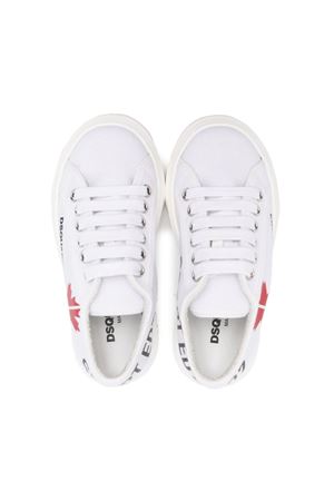 White cotton low-top sneakers DSQUARED KIDS | 7355803